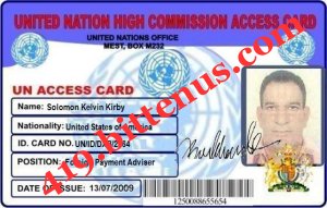 My UN Identification Card